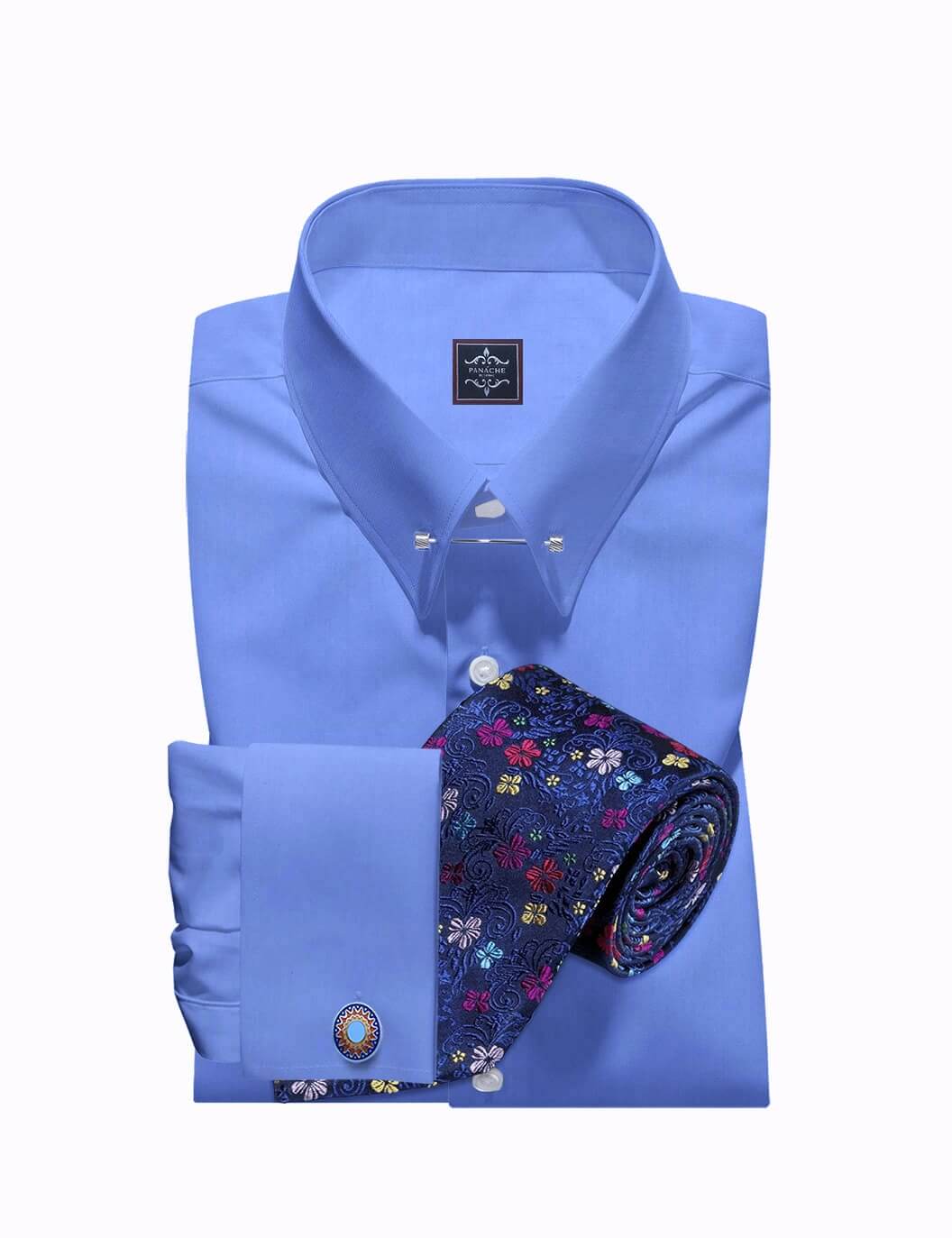 Pin collar shirts | Mens Dress Shirts | Light blue Pin collar shirt