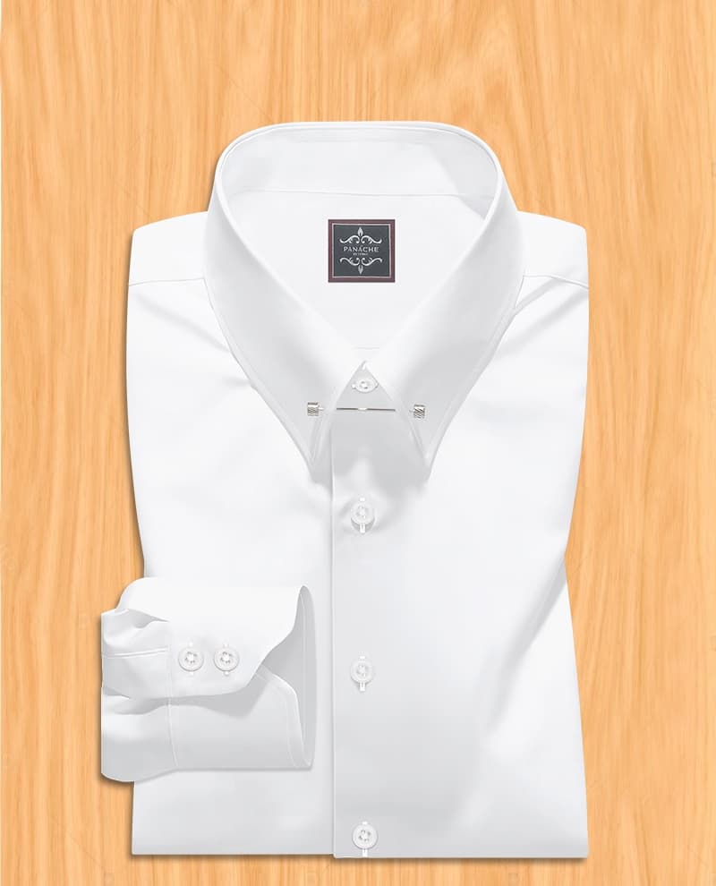 Mens Dress Shirts White | Best Men’s Dress Shirts | White Pin collar Shirt