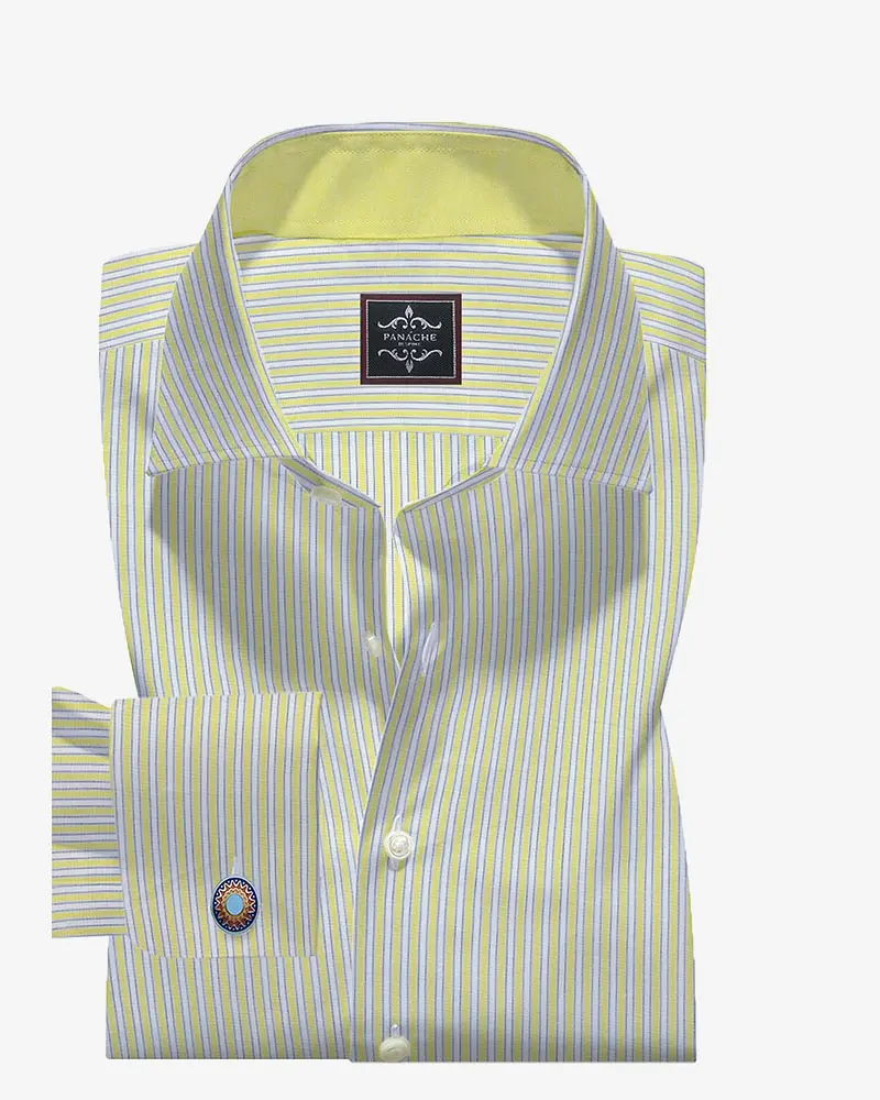 Yellow Stripes Men’s Shirt | Men’s Dress Shirt thumbnail 2