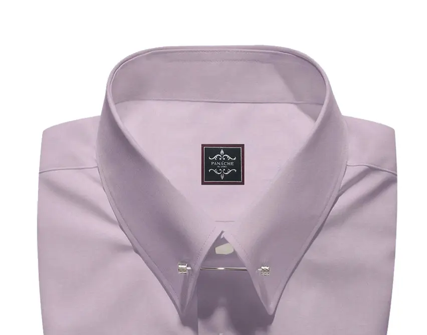 Collar bar shirt | Mens pink dress shirt | Pink Dress shirt thumbnail 2