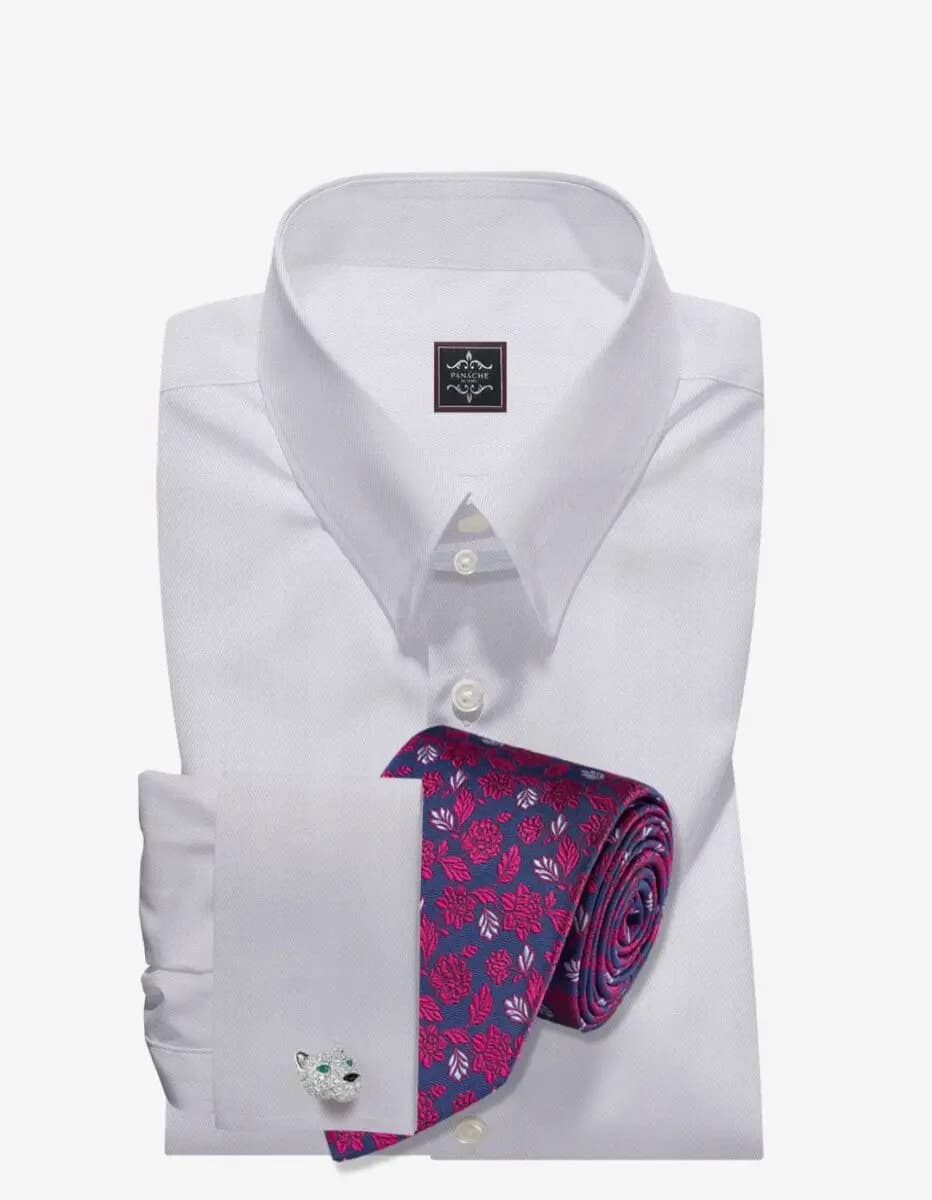Tab Collar Shirt | Mens tab collar shirts | White tab collar shirt (Copy)