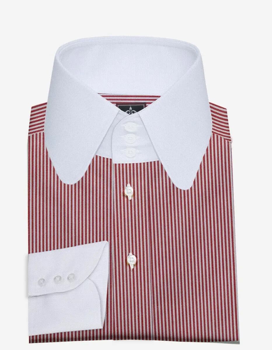 High Round collar shirt | Long Collar Shirt | 3 button collar shirts