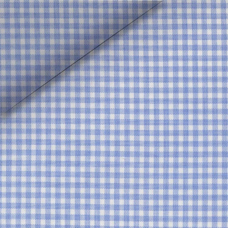 Blue Gingham Dress Shirt | Pin Collar dress shirt | White Collar and cuff shirt thumbnail 2