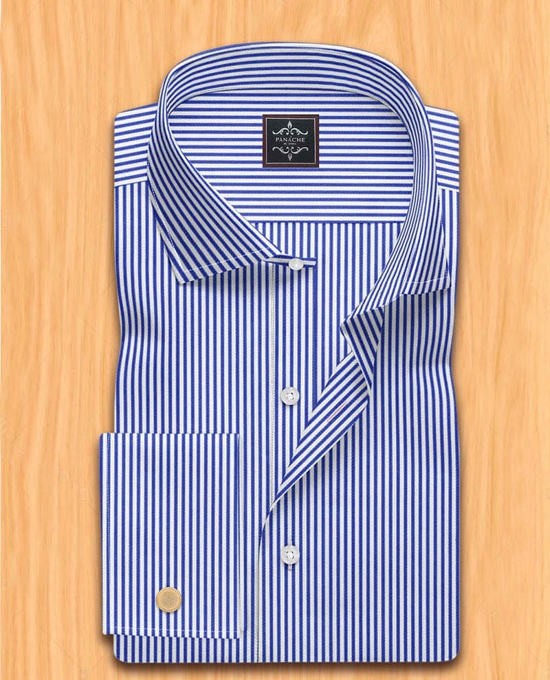 Blue Stripes dress shirts | Striped men’s dress shirts | Bespoke Dress shirts