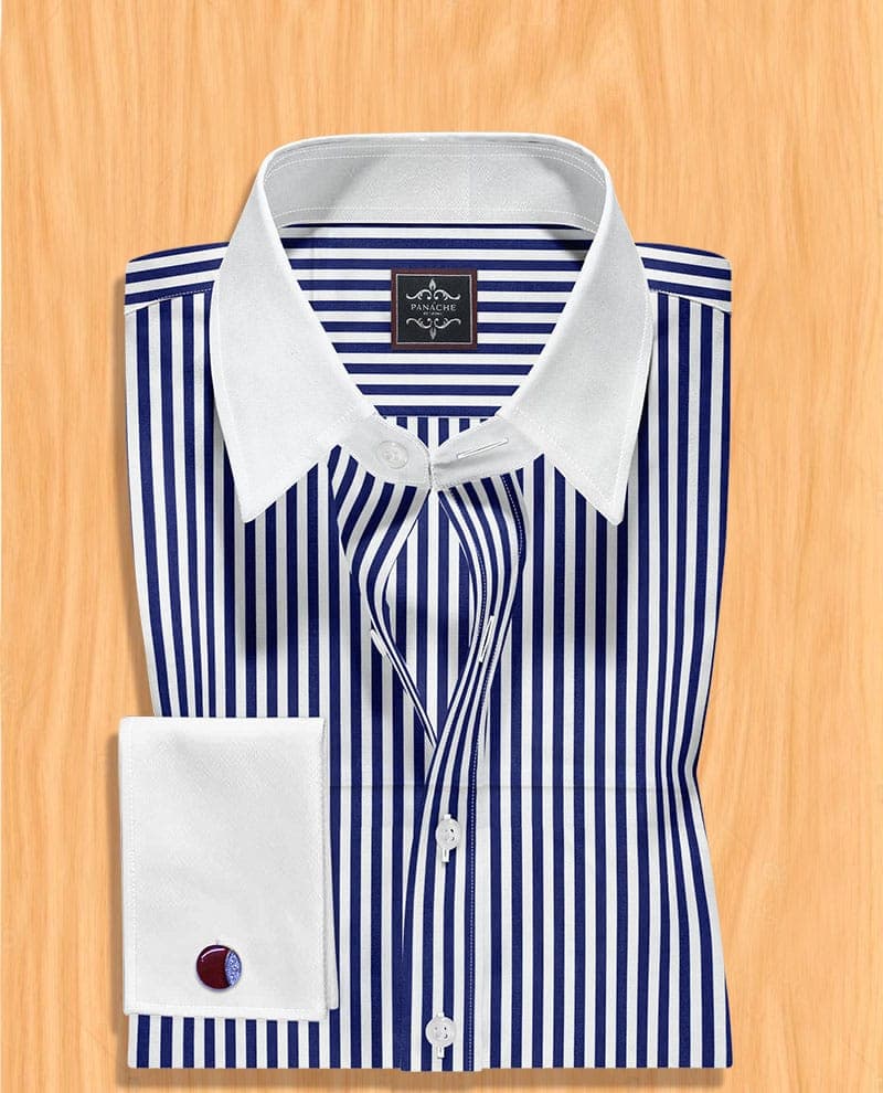 striped blue dress shirt | 	Dress shirt striped | blue white striped dress shirt