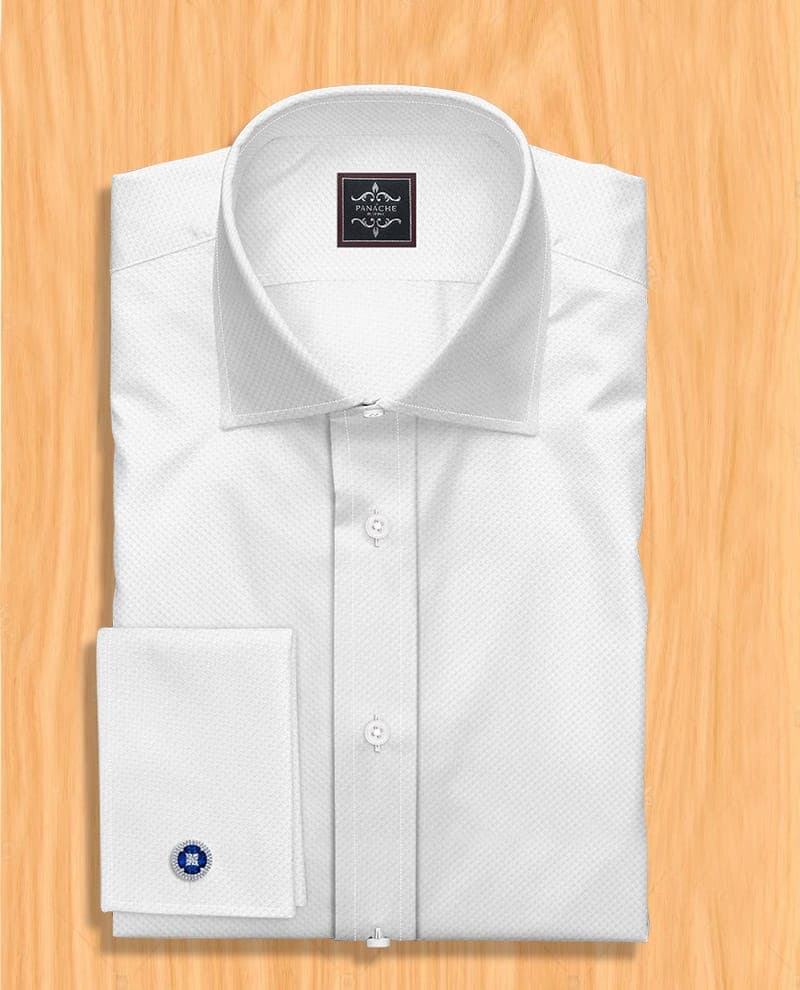 Spread Collar Dress Shirt | White Royal Oxford Men’s Dress shirt