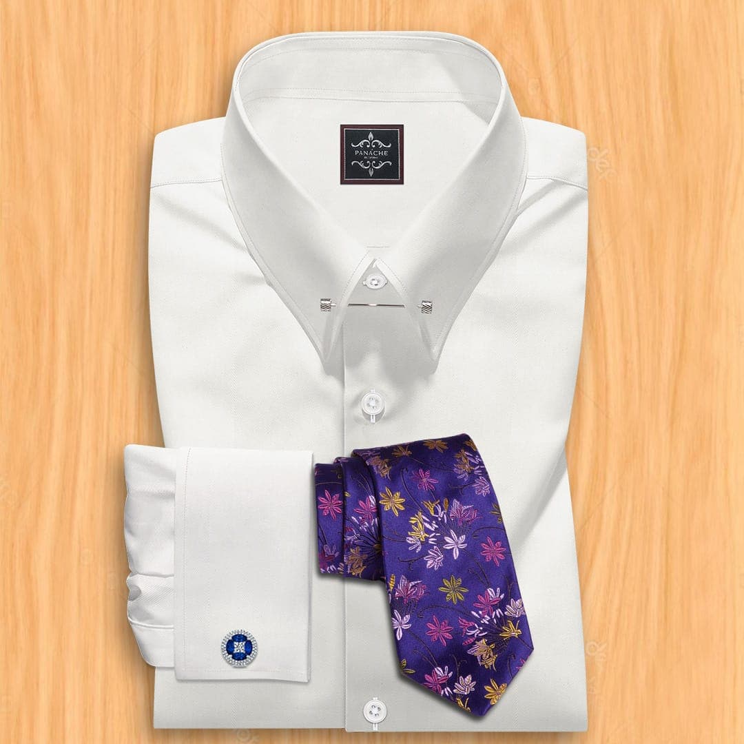 Dress shirt pin collar | Pin collar dress shirts | Collar bar dress shirt