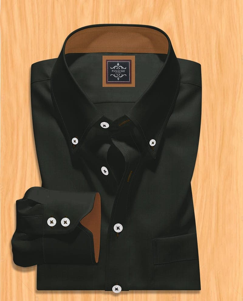 Black Button Down shirt Men’s Dress Shirt – Stylish & Unique Design