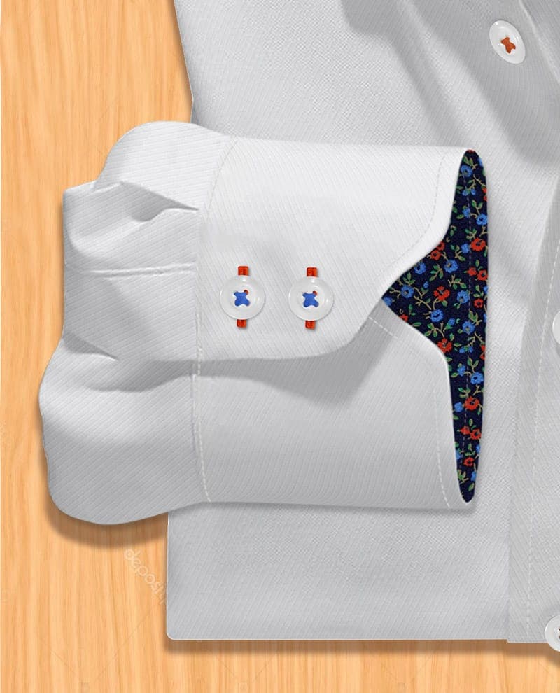 White button down collar | White button shirts for men thumbnail 3