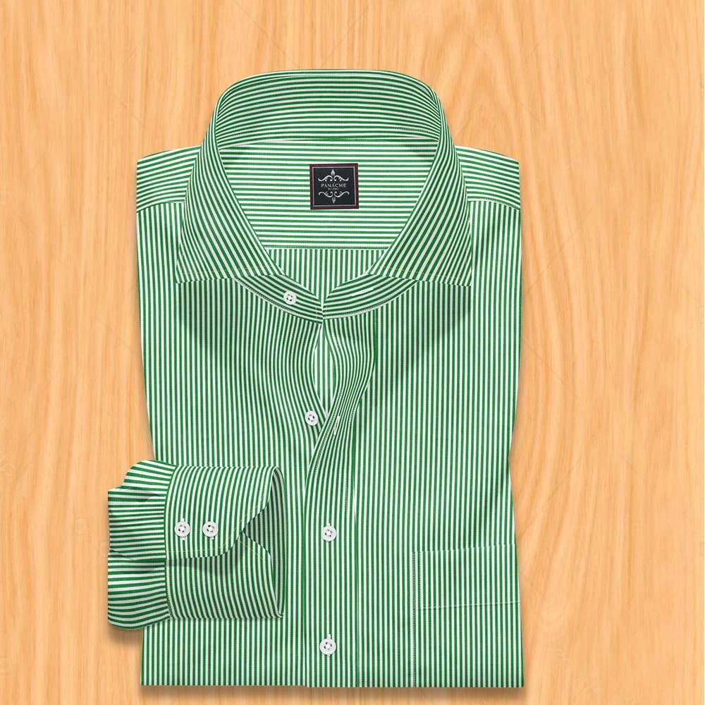 Green Shirt Dress Men – Premium Giza Luxury 100 % Cotton