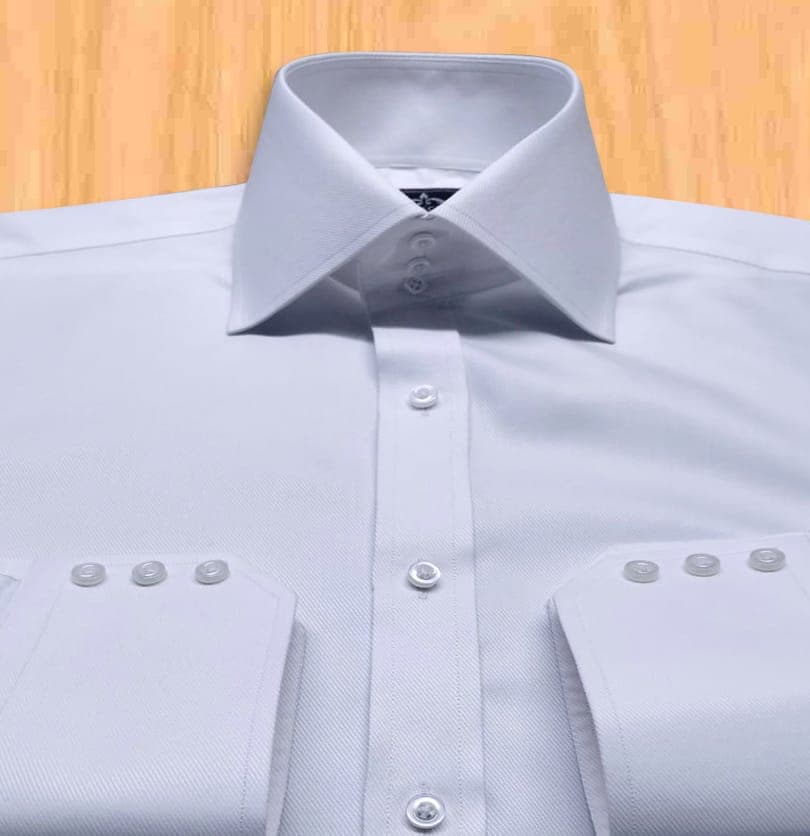 Cotton White Button Up Shirt – 100% Luxury Giza Cotton Twill