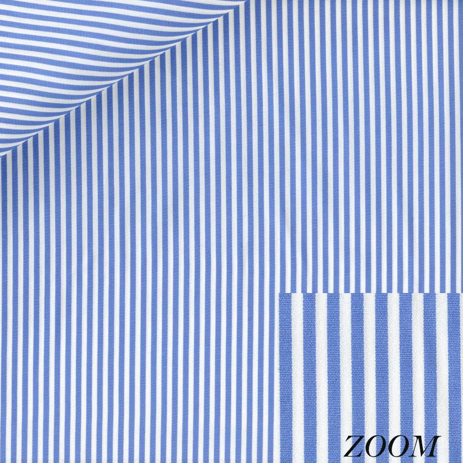 Formal Dress Shirts Blue Striped – Light Blue & White 100% Luxury Giza Cotton Shirt thumbnail 3
