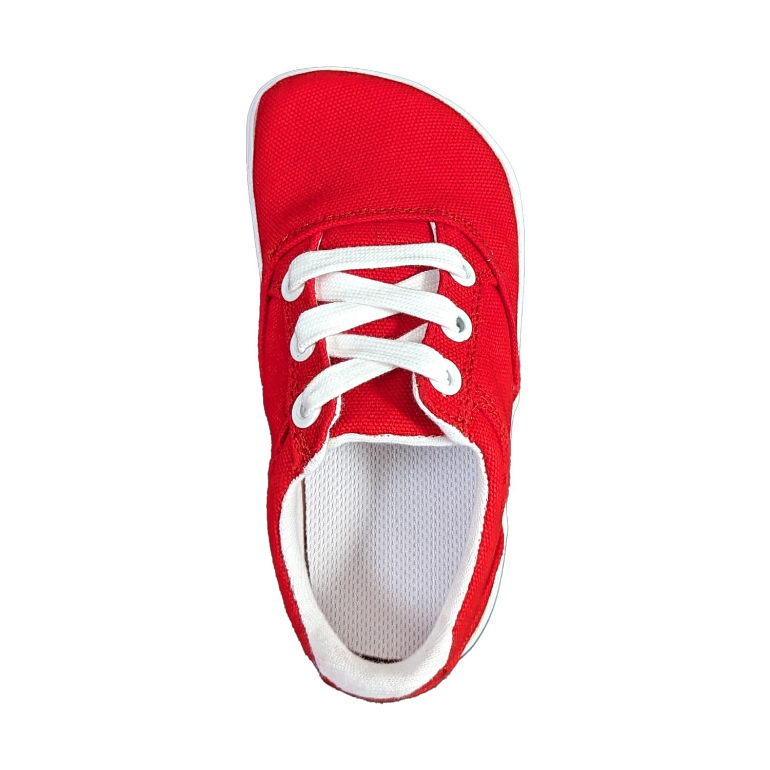 Niños Tenis minimalista descalzo Kids V1 Canva Rojo (Defecto Cosmético)