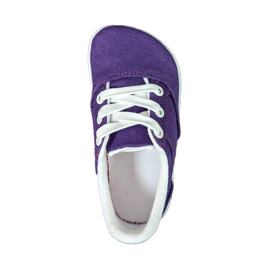 Niños Tenis minimalista descalzo Kids V1 Canva Purpura (Defecto Cosmético)