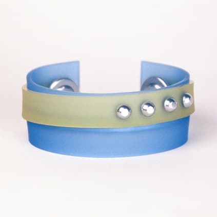 Vitality Cuff – Denim and Yellow