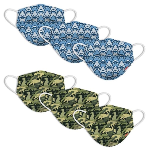 Kids Masks – Shark Frenzy & Dino Camo