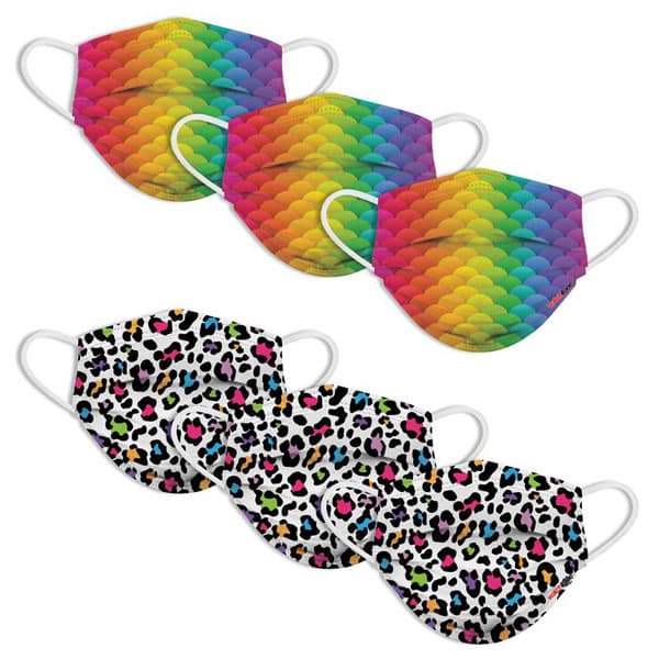 Kids Masks – Leopard Camo & Rainbow Skin