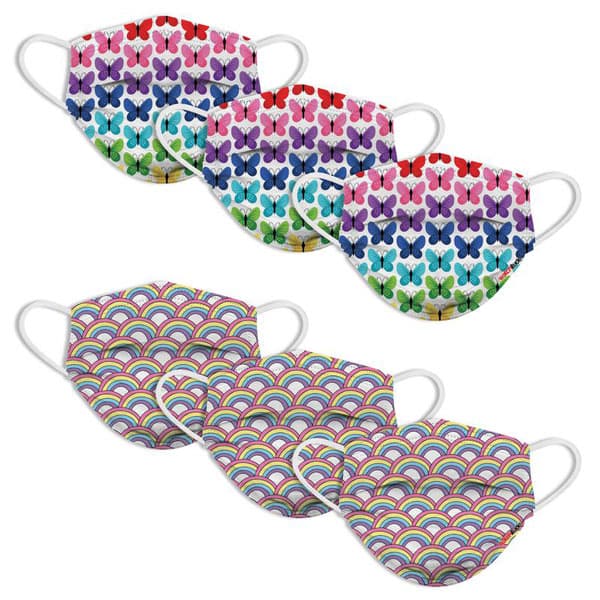 Kids Masks – Butterfly & Rainbow Playground