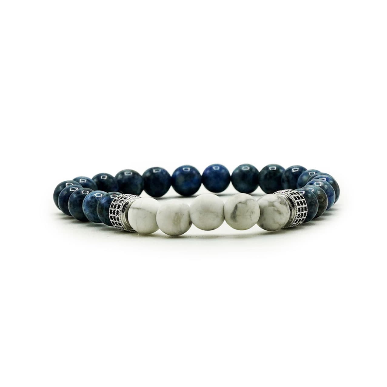 White & Turquoise Bead Bracelet