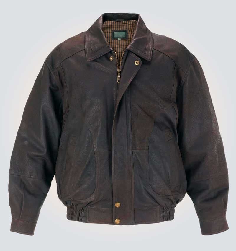 Blouson Brown Bomber Stylish Leather Jacket