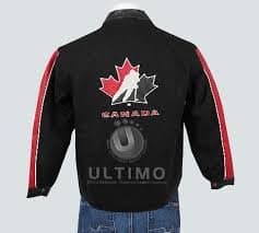 Canadian Flag Stylish Black Leather Jacket thumbnail 2