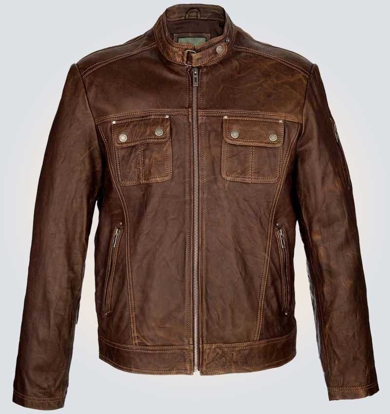 Martin Leather Bomber Brown Jacket