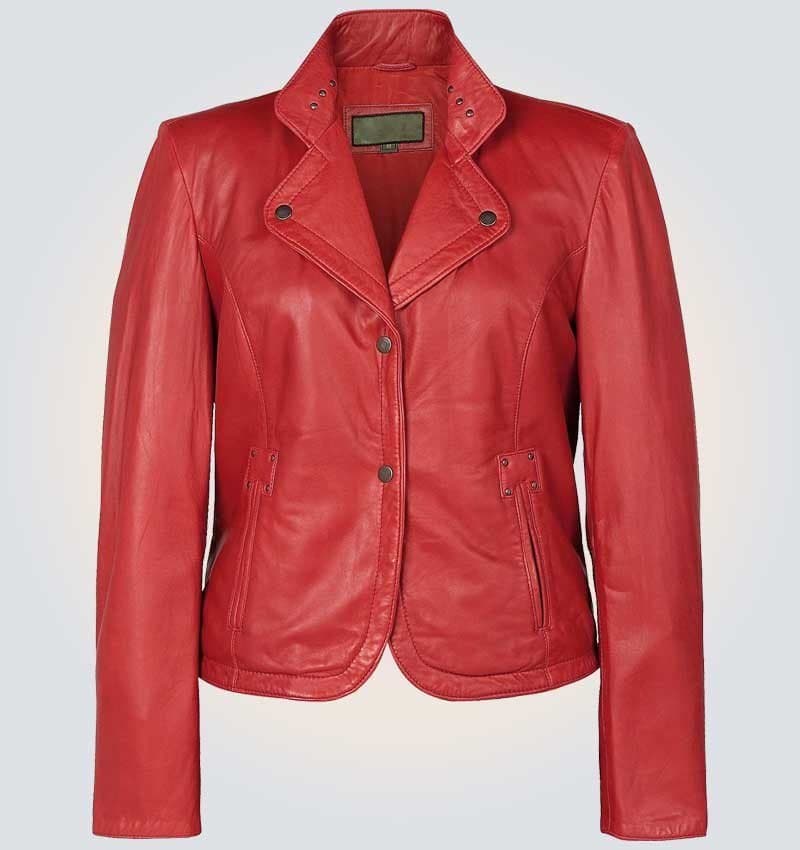 Women’s Alice Red High Quality Real Leather Jacket
