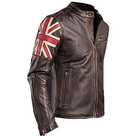 Flag Brown Leather Jacket