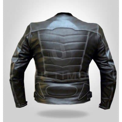 Men Black Grey Edge Motorcycle Jacket