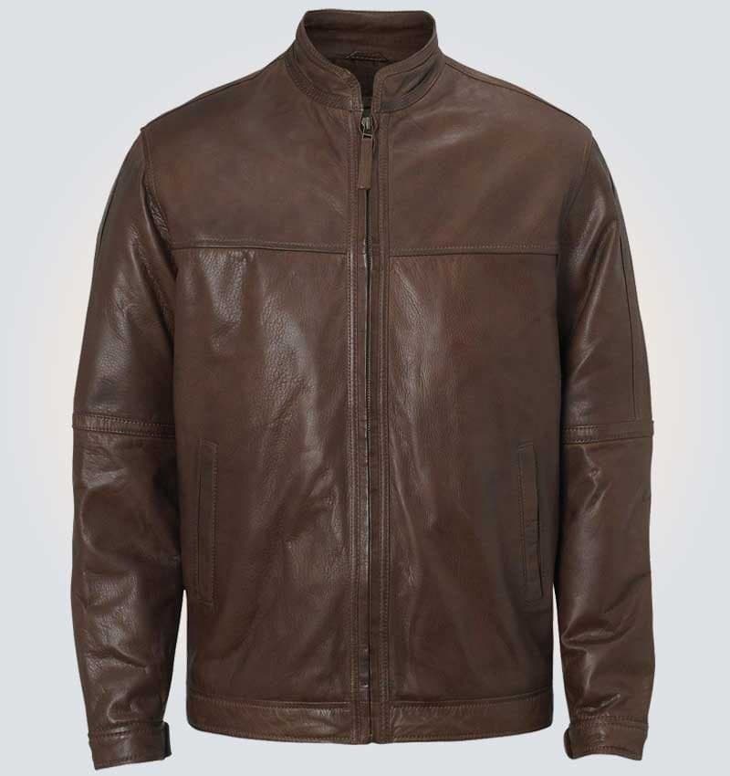 Genuine Rust John Leather Jacket For Mens