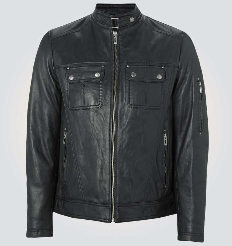 Martin Leather Bomber Black Jacket