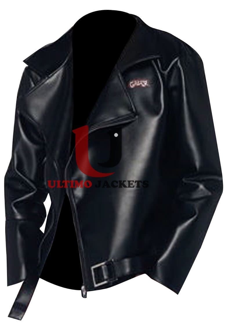 Grease John Travolta T BIRD Black Leather Jacket