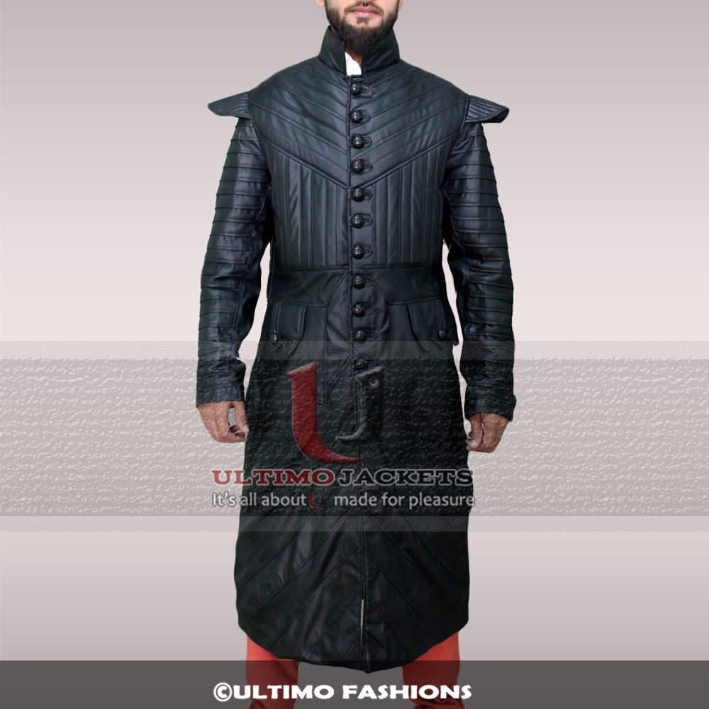 Black Sails S3 Pirate Captain Leather Long Coat for Men