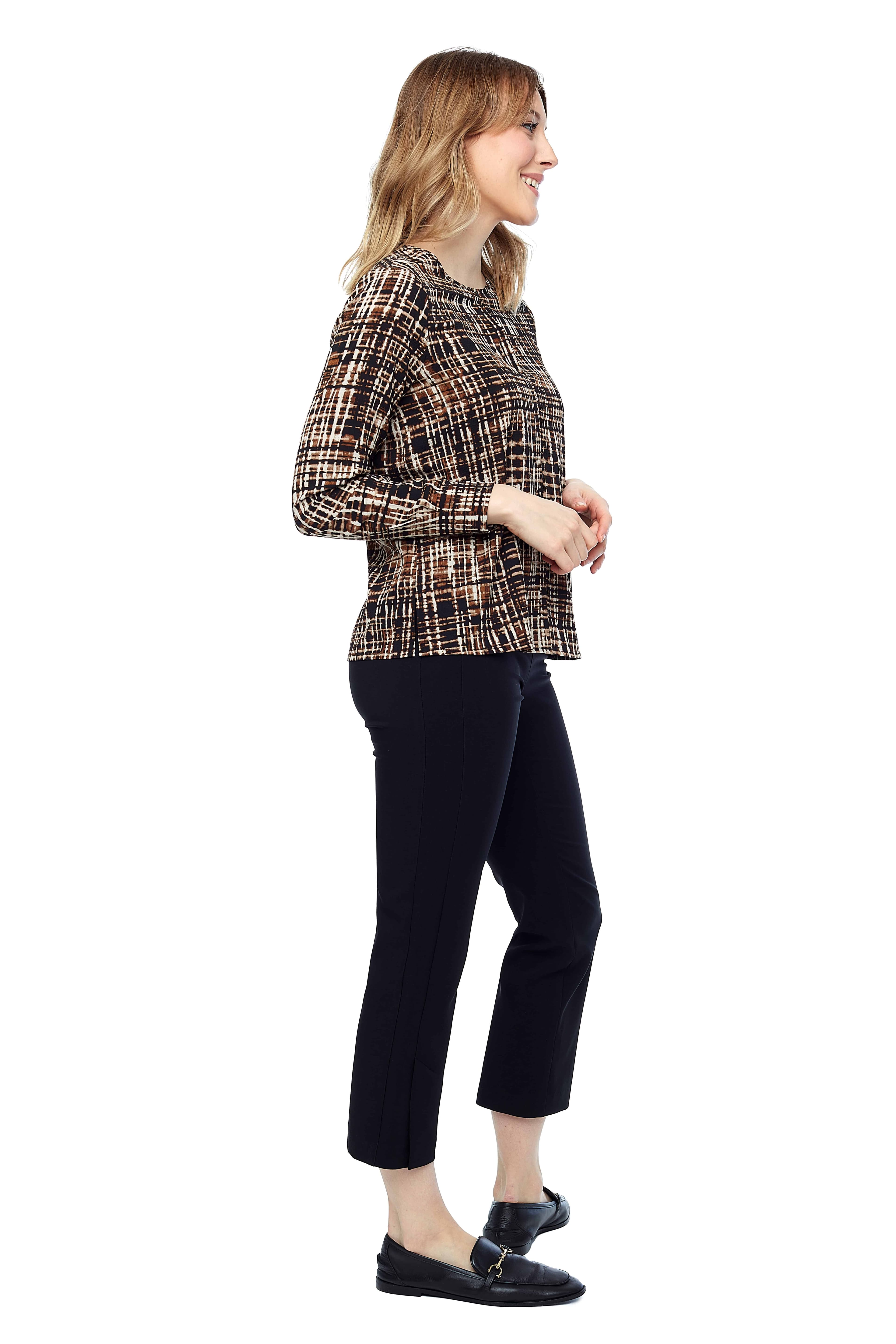 WICKER CREPE LONG SLEEVE TOP thumbnail 2