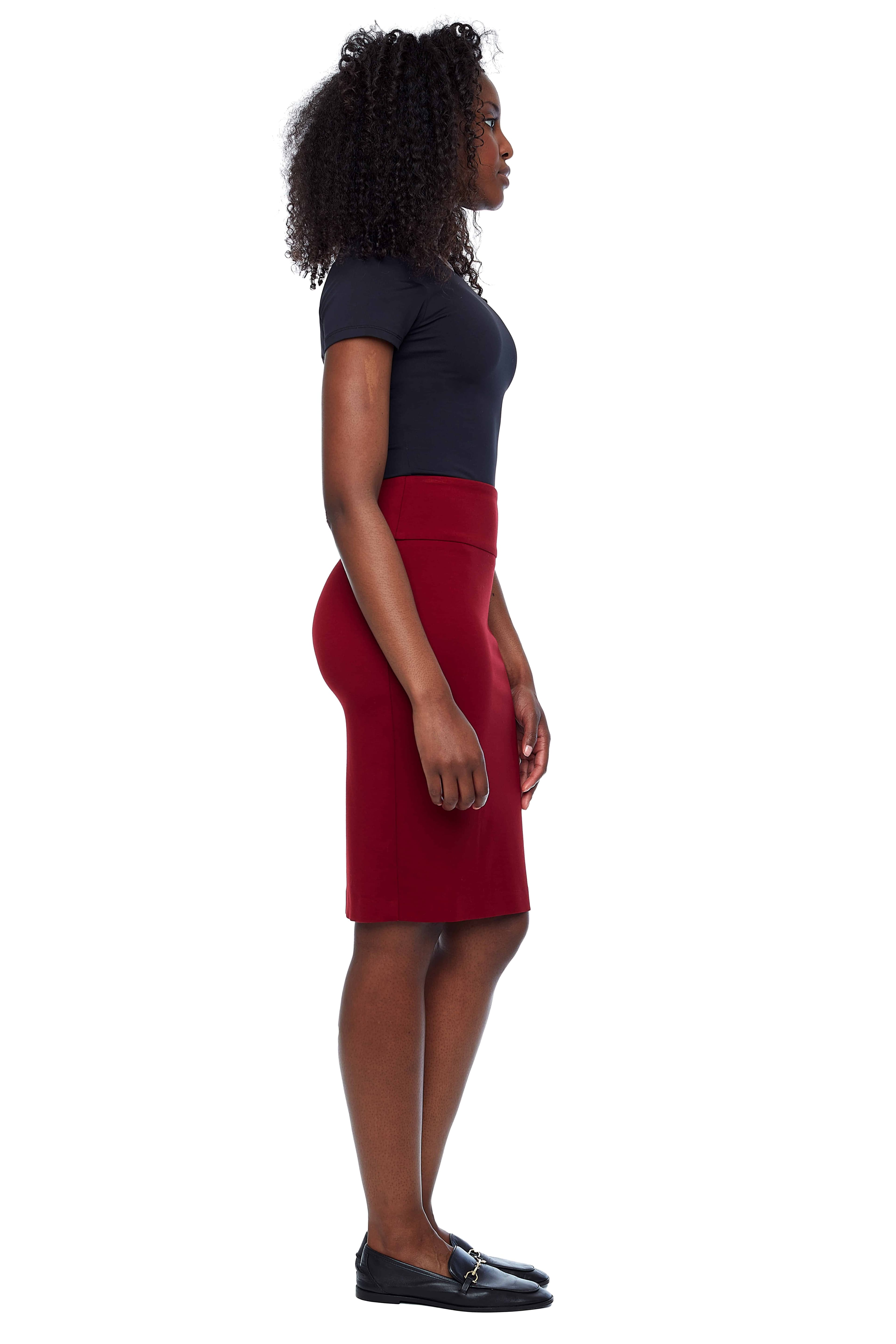 SOLID PONTE PENCIL SKIRT thumbnail 2