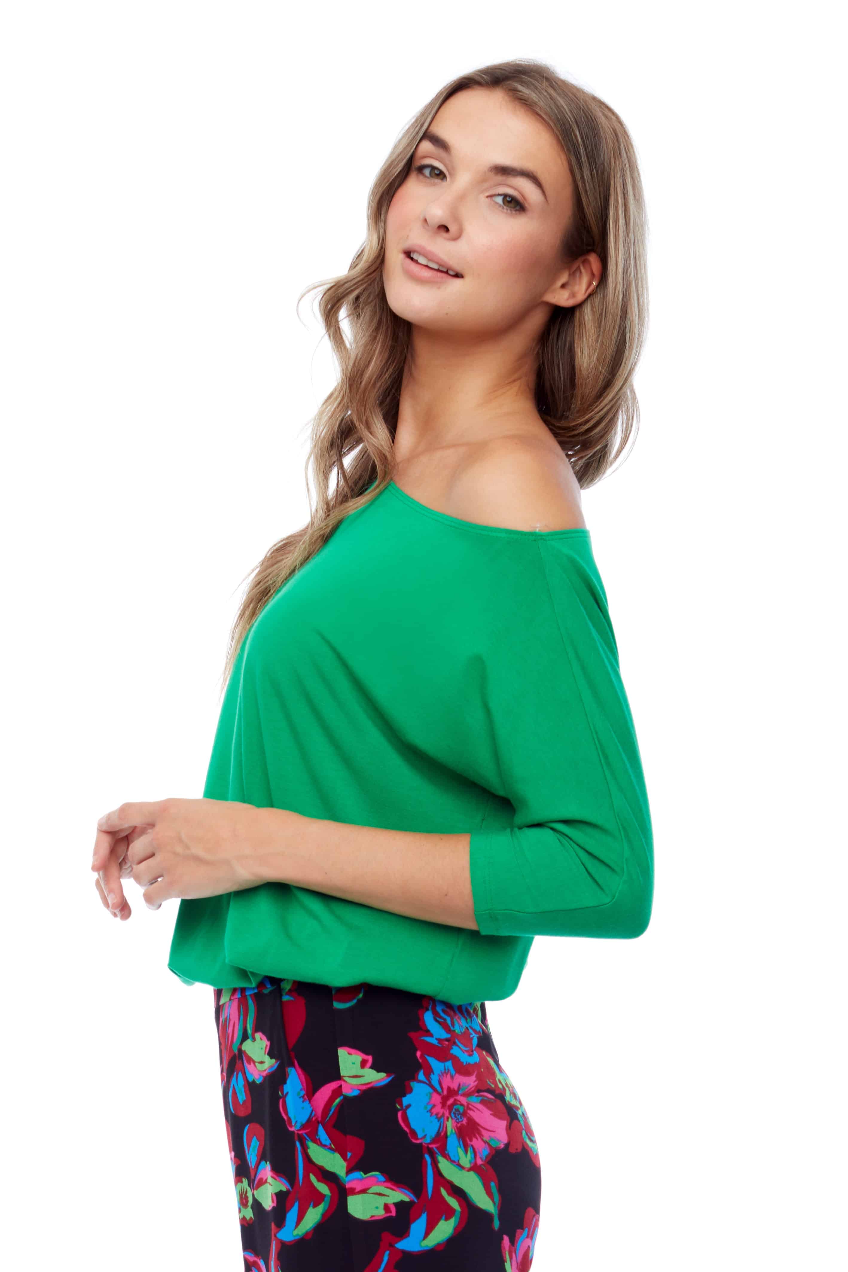 OFF-THE-SHOULDER 3/4″ SLEEVE TOP thumbnail 2