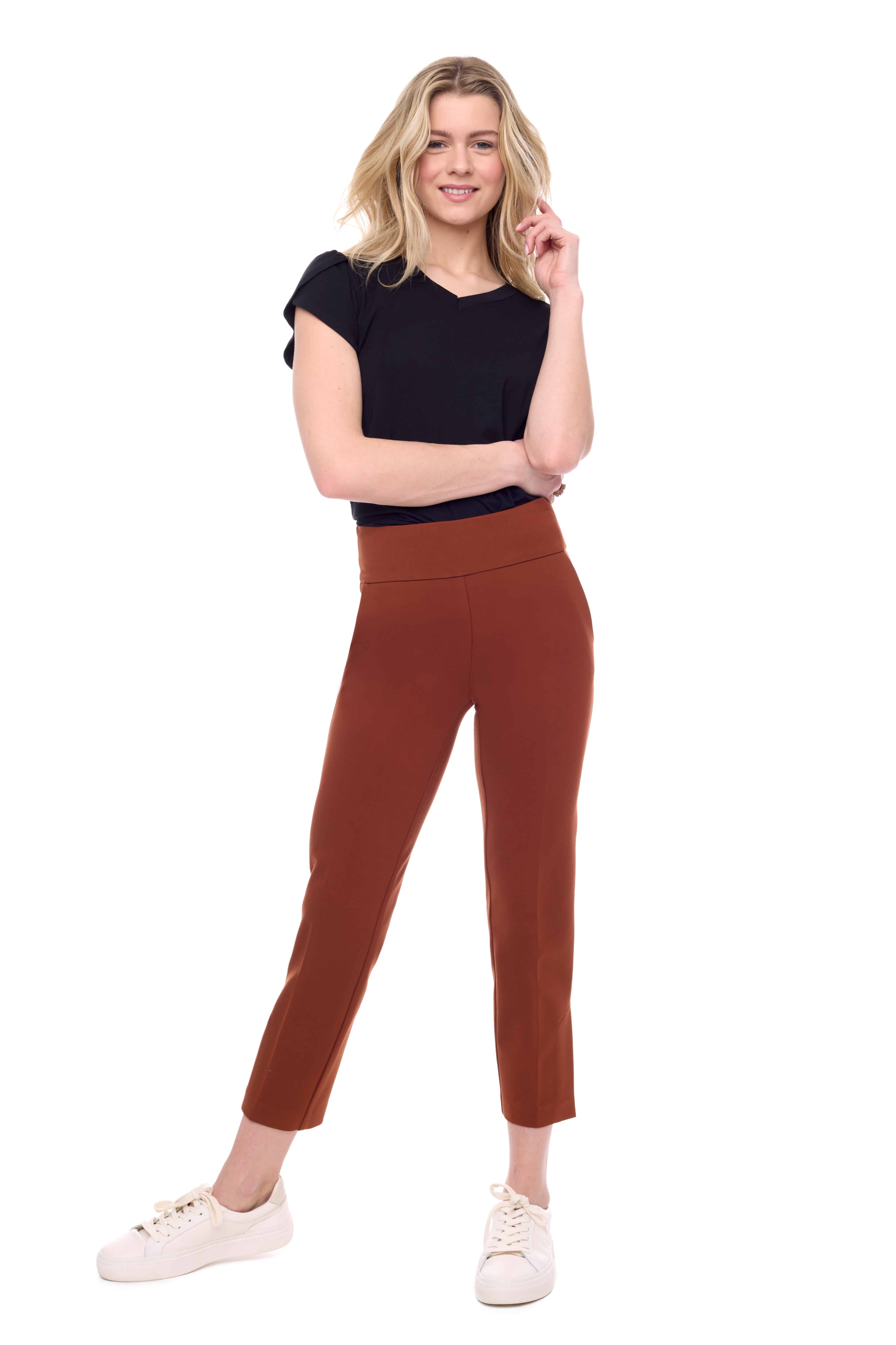 PONTE SLIM CROP PANT