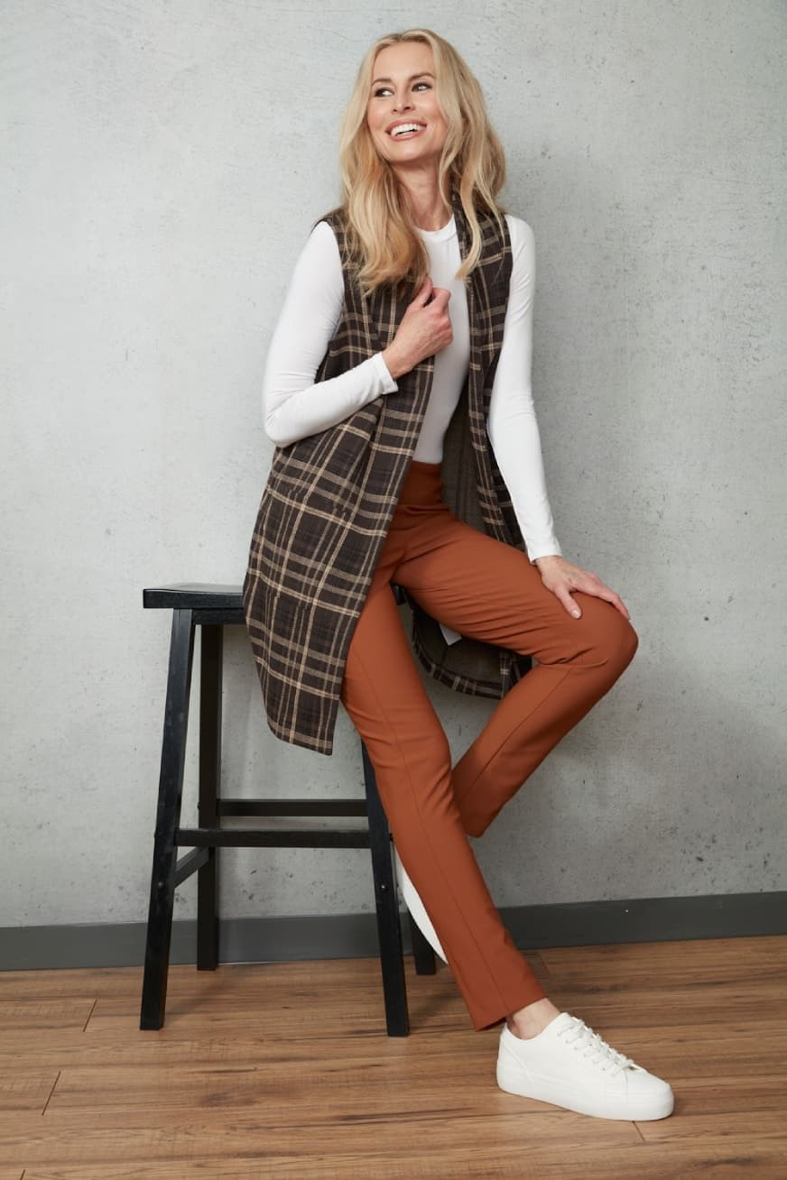 MAYFAIR PLAID JACQUARD DUSTER VEST