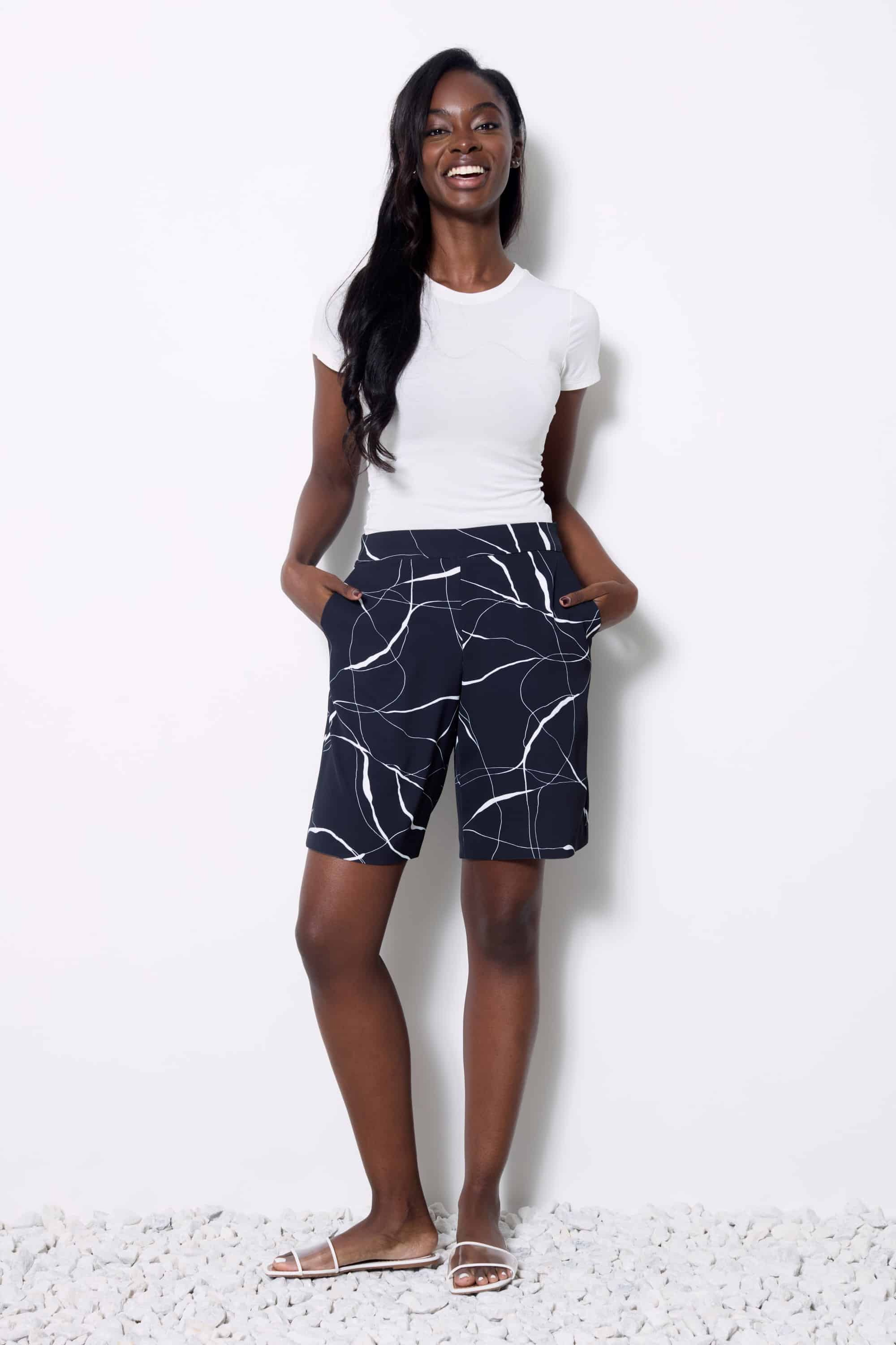 MARBLE VEGAN SILK SHORT