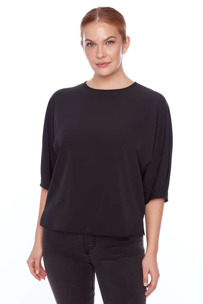 SOLID VEGAN SILK VENTED T-SHIRT