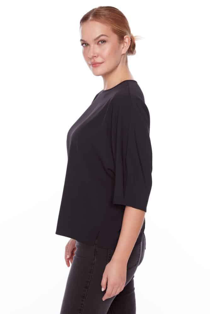 SOLID VEGAN SILK VENTED T-SHIRT thumbnail 2