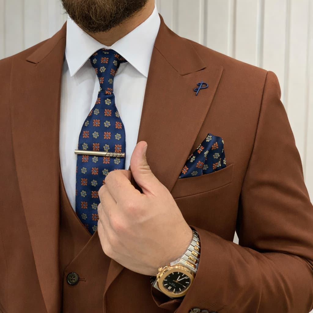 Men’s Dark Brown 3 Piece Suit thumbnail 4