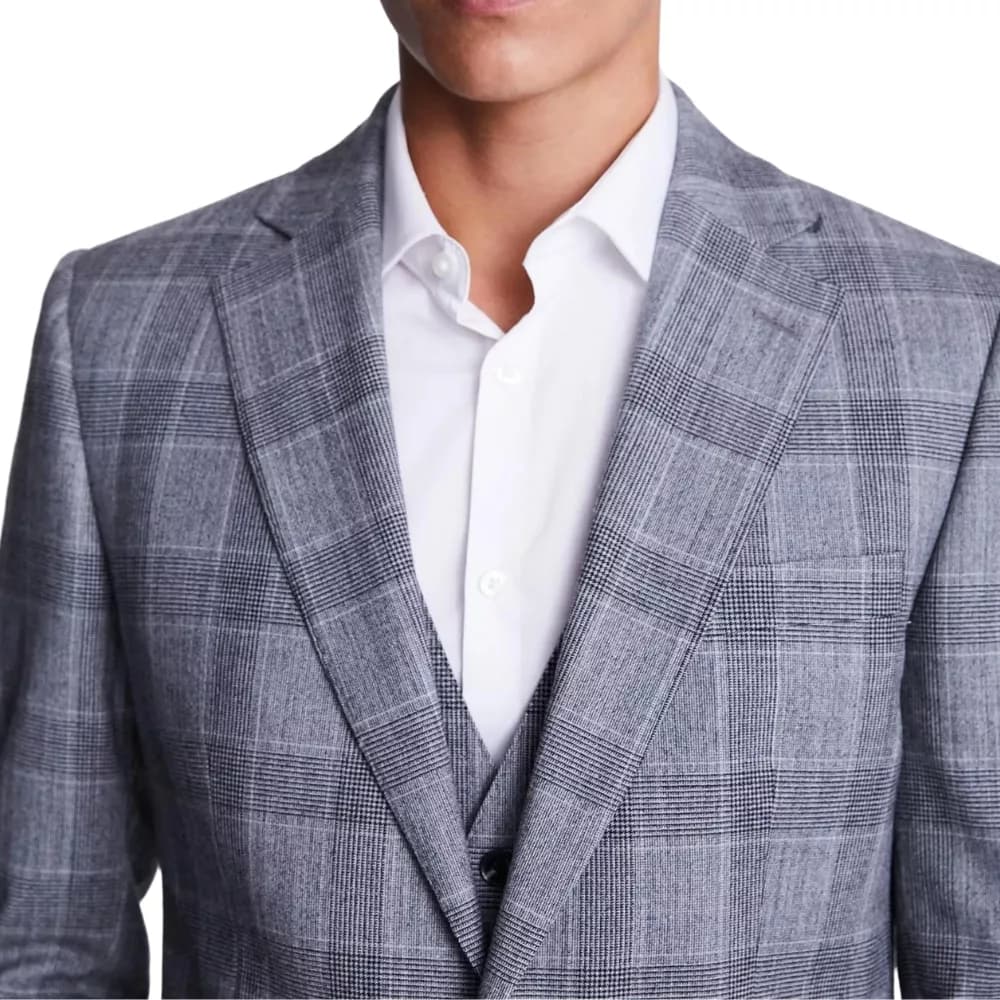 Mens 1920s Vintage Blue slim suits for men thumbnail 3