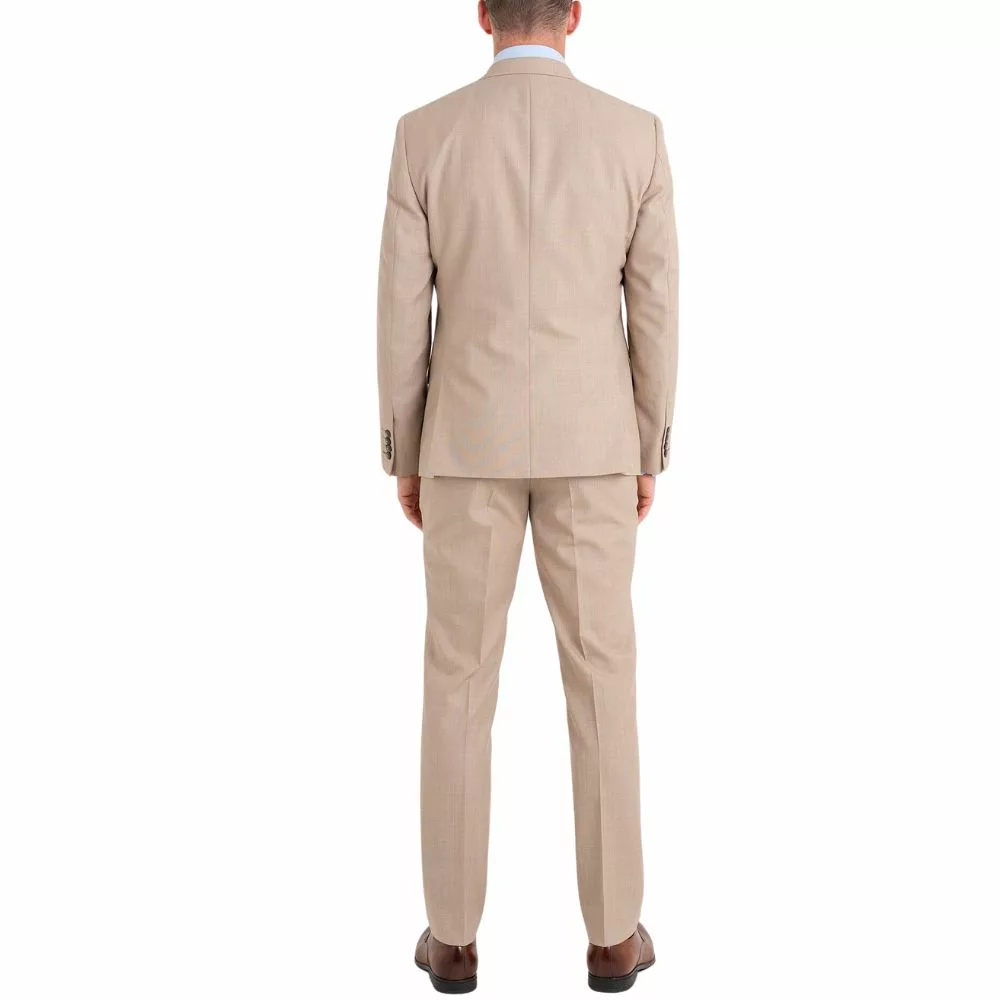Mens Three Piece Tan Tuxedo Wedding Suit thumbnail 3