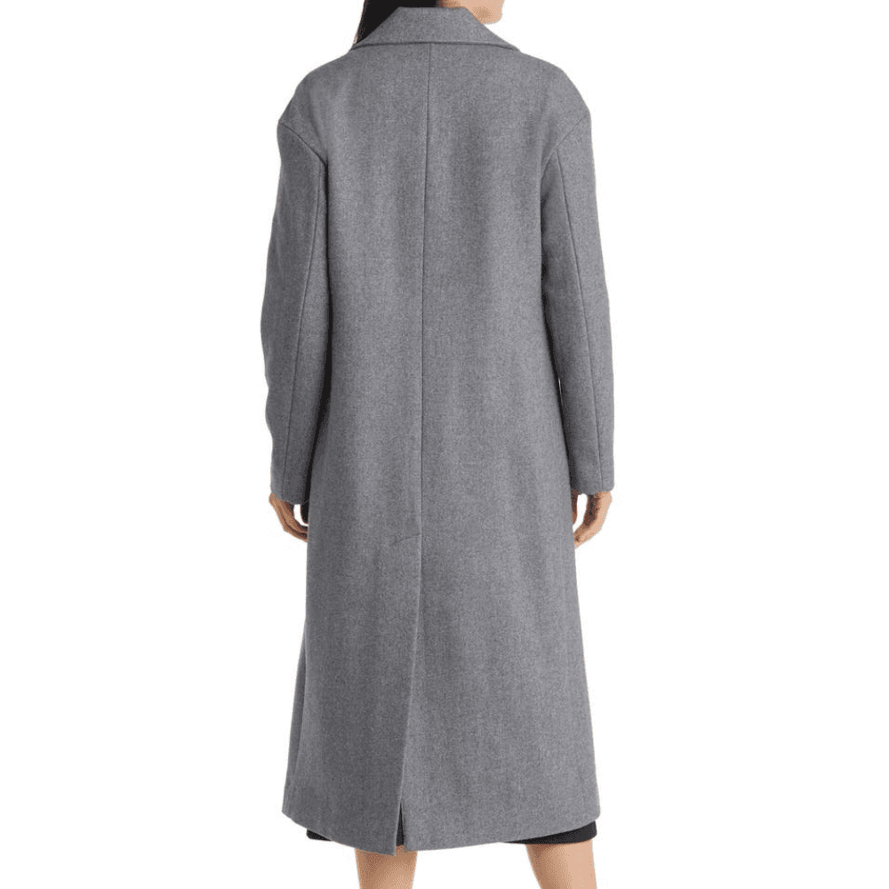 Women’s Double Breasted Grey Wool Coat thumbnail 4
