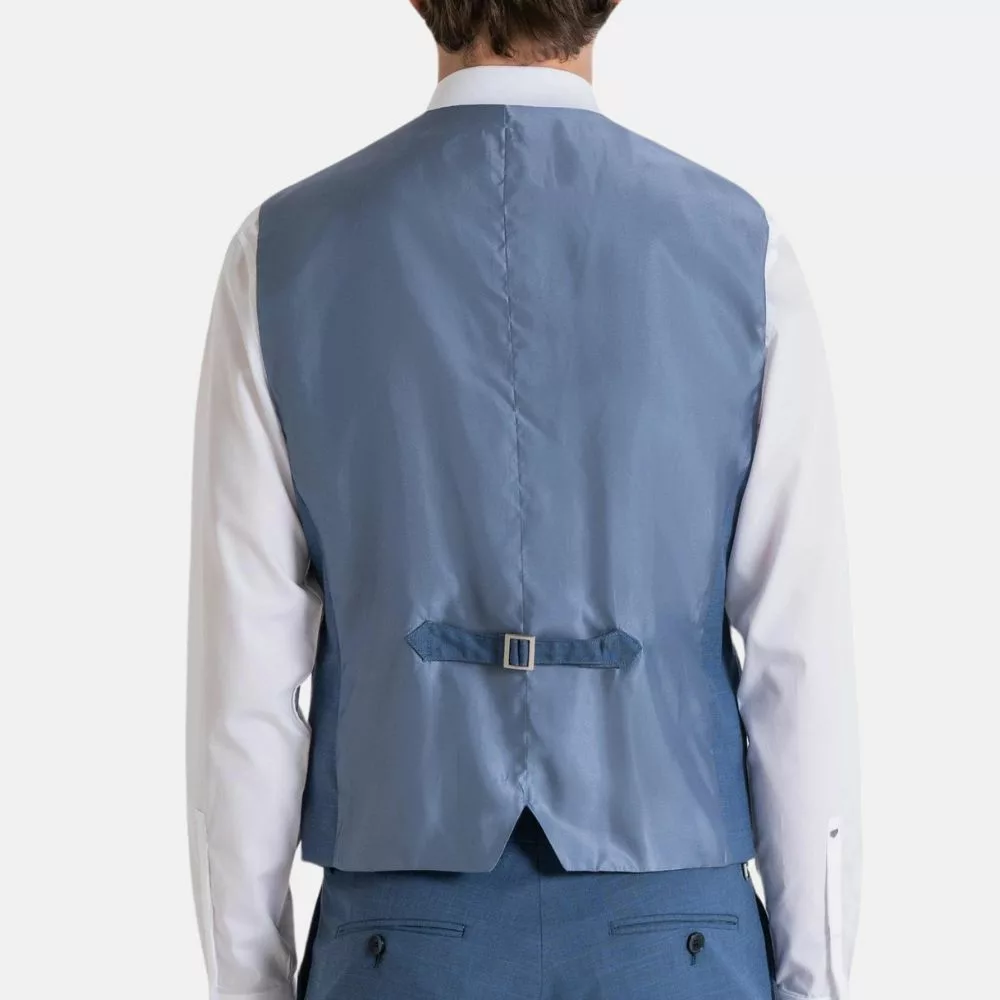 Modern 3 Piece Suit Blue Slim Fit Suits, Two Button Suit , Wedding Suits thumbnail 3