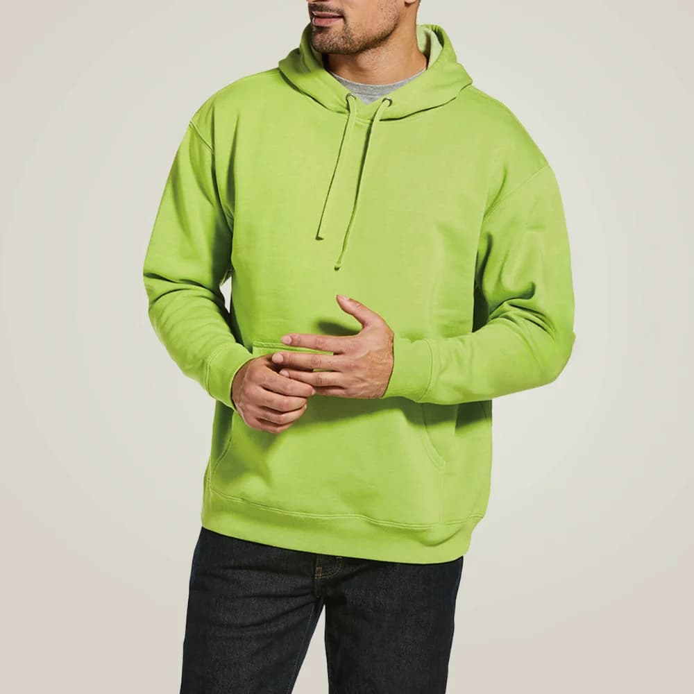 Mens Cotton Green Lime Hoodie