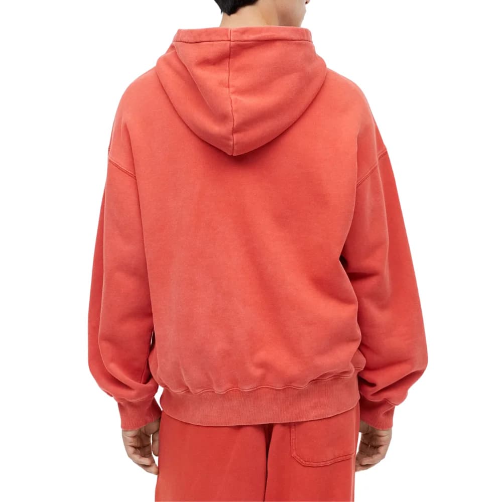 Mens Orange Pullover Oversized Hoodie thumbnail 2
