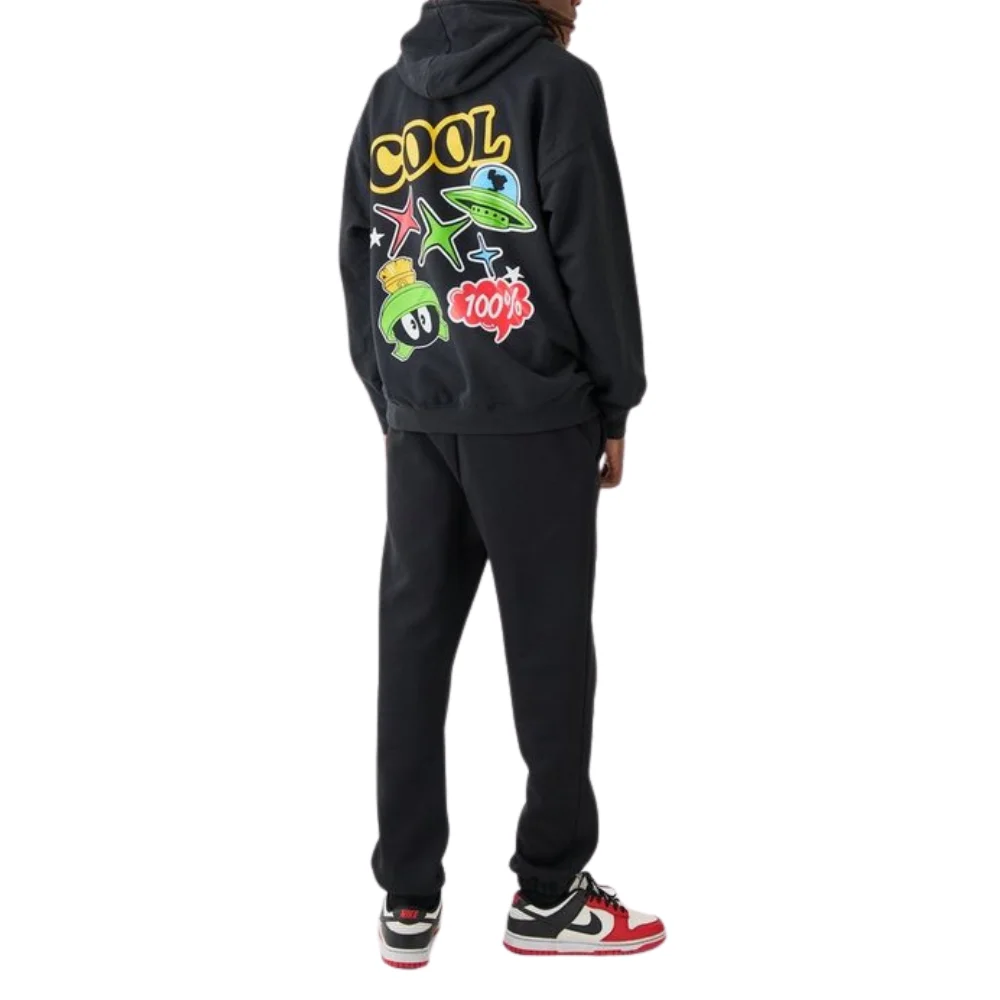 Mens Black Pullover Licensed Hoodie thumbnail 2