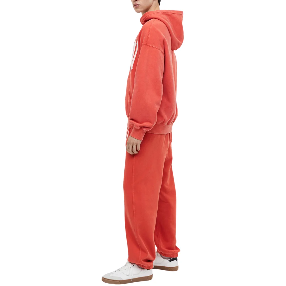 Mens Orange Pullover Oversized Hoodie thumbnail 3